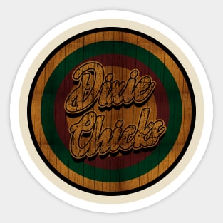 Circle Retro Dixie Chicks Sticker